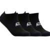 SKECHERS 3 Pack No Show Stretch Socks Black Accessories