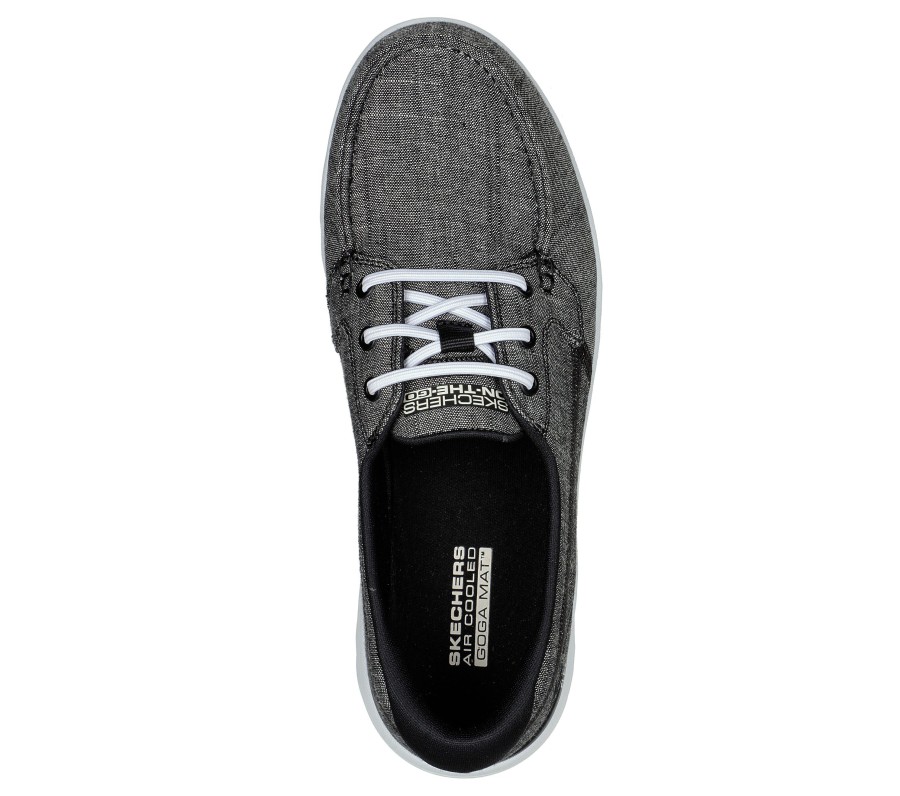 SKECHERS On-The-Go Flex - Ashore Black / White Boat Shoes