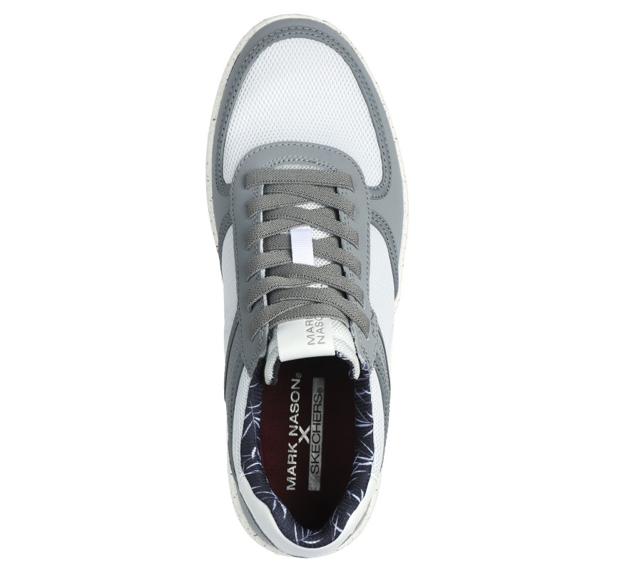 SKECHERS Mark Nason Alpha Cup - Tavin Gray / White Lace Up Oxfords