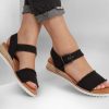 SKECHERS Bobs Desert Kiss - Adobe Princess Black Sandals