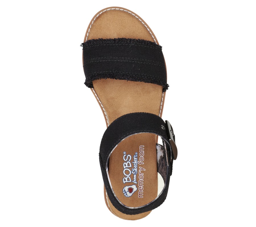 SKECHERS Bobs Desert Kiss - Adobe Princess Black Sandals