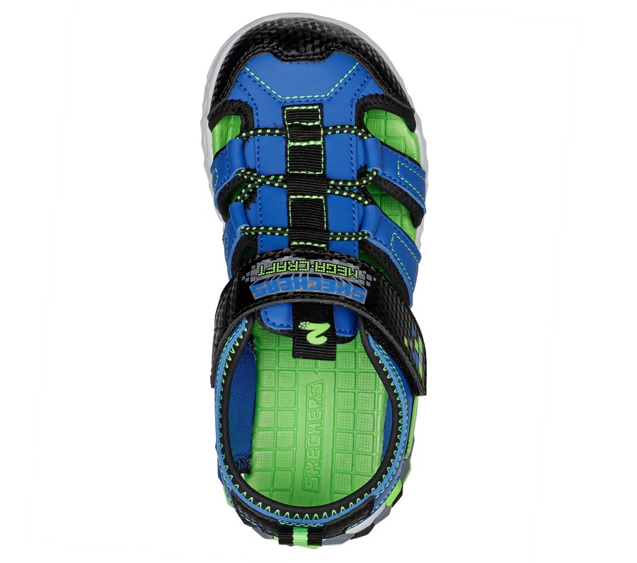 SKECHERS Mega-Splash 2.0 Black / Lime Sandals