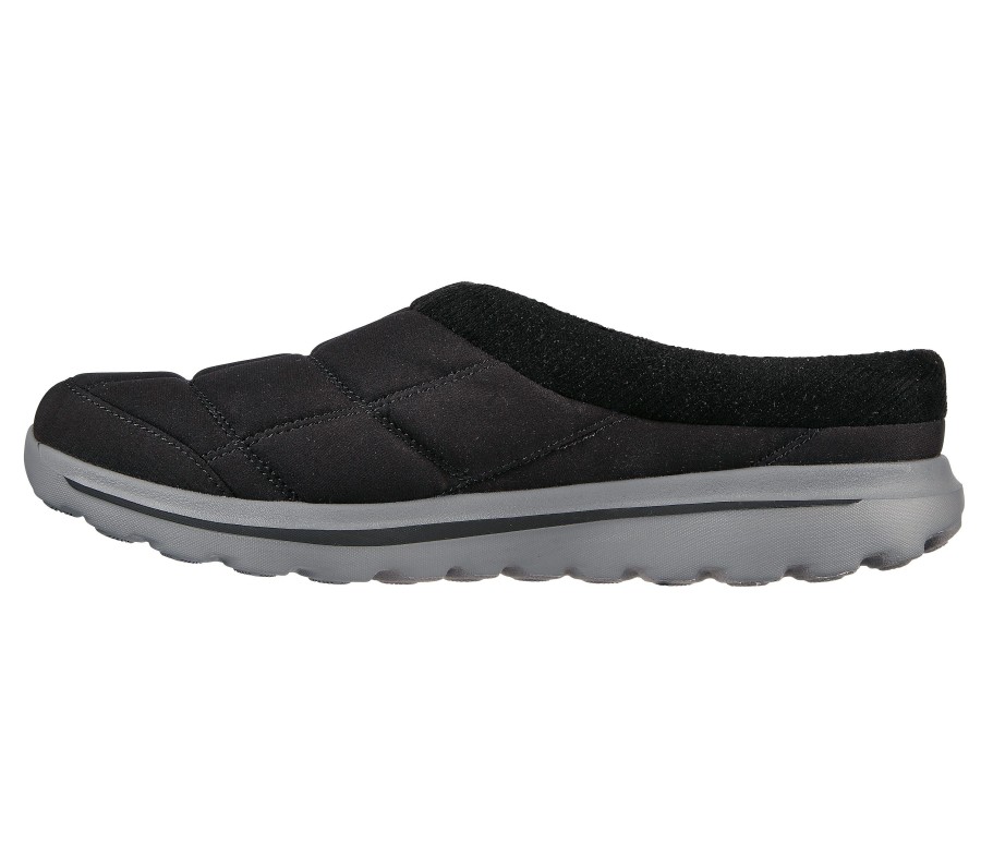 SKECHERS Skechers Go Walk Lounge Black / Charcoal Slippers