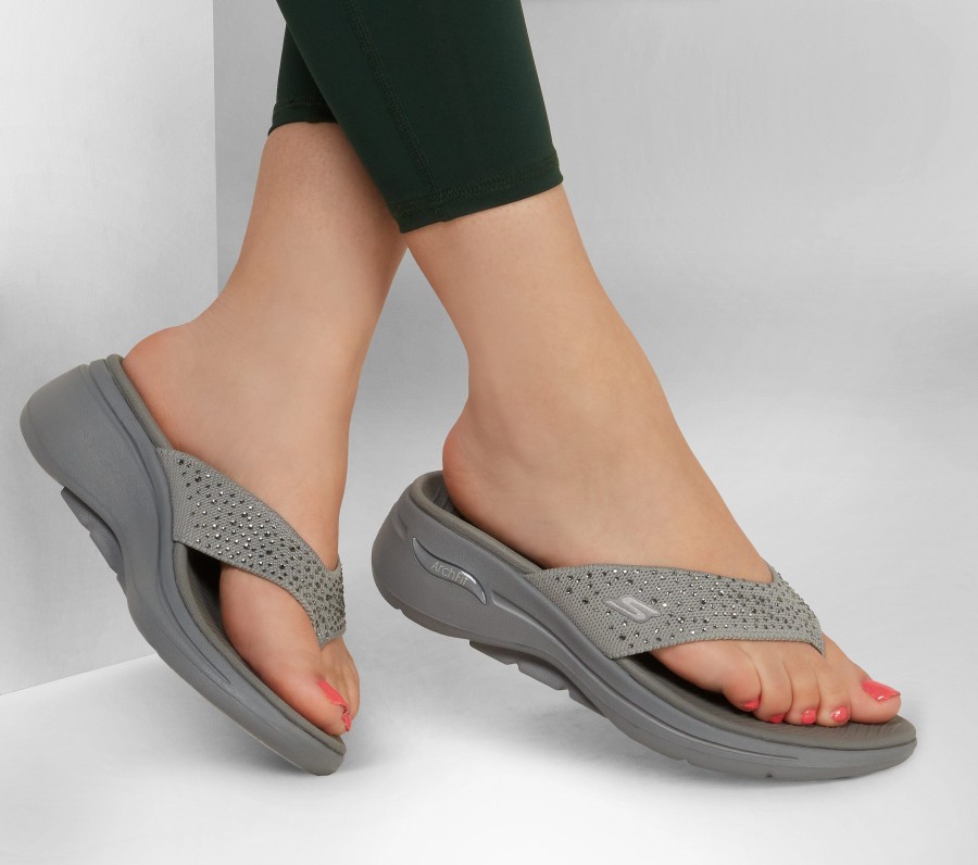 SKECHERS Skechers Go Walk Arch Fit - Dazzle Gray Sandals