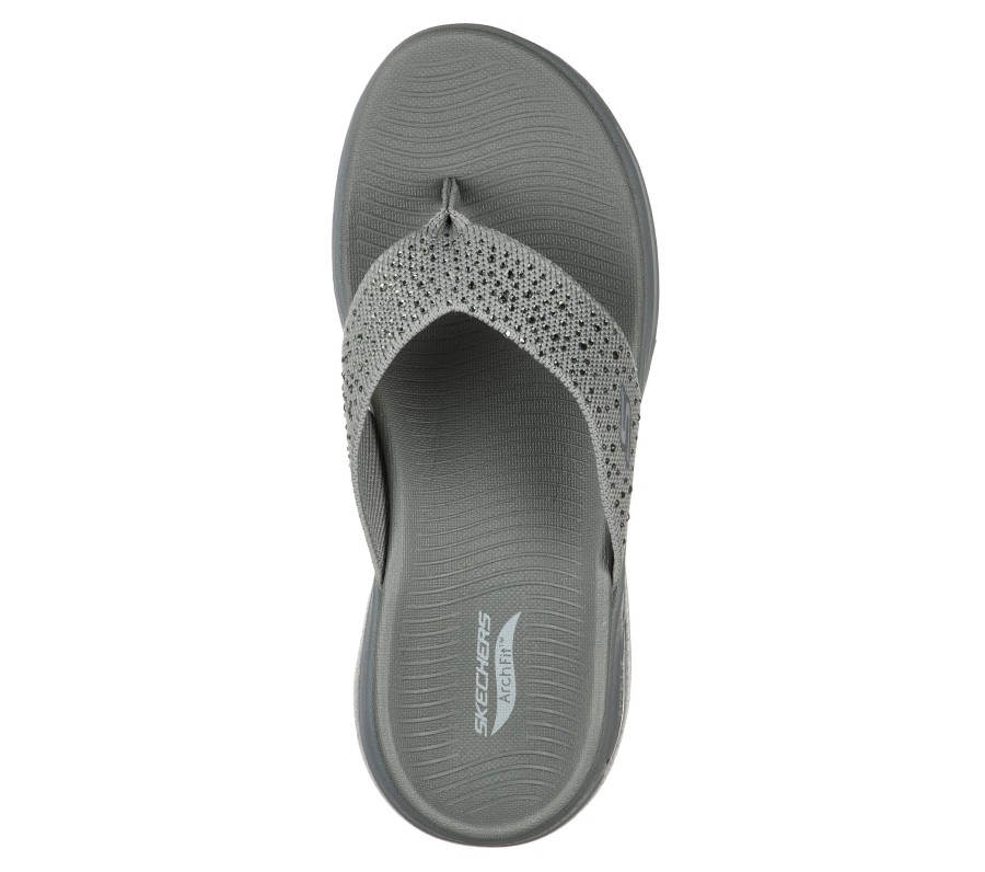 SKECHERS Skechers Go Walk Arch Fit - Dazzle Gray Sandals