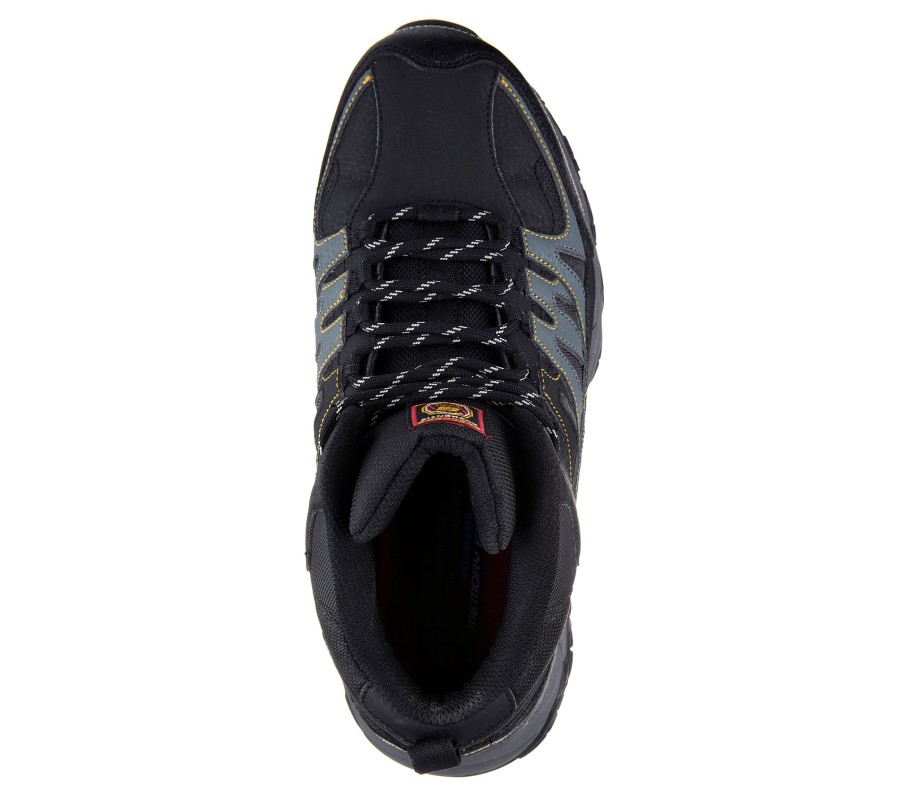 SKECHERS Work Relaxed Fit: Holdredge - Rebem St Black / Charcoal Work & Safety