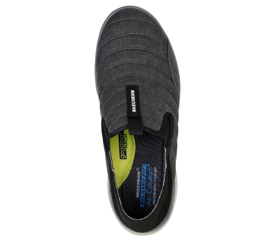 SKECHERS Relaxed Fit: Glassell - Milroy Black / Charcoal Slip-Ons