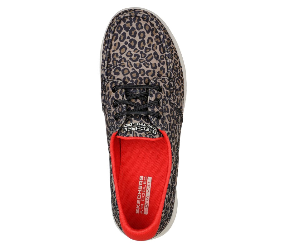 SKECHERS Go Walk Lite - So Purrty Leopard Boat Shoes