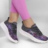 SKECHERS Go Walk Flex - Flower Zone Black / Lavender Slip-Ons