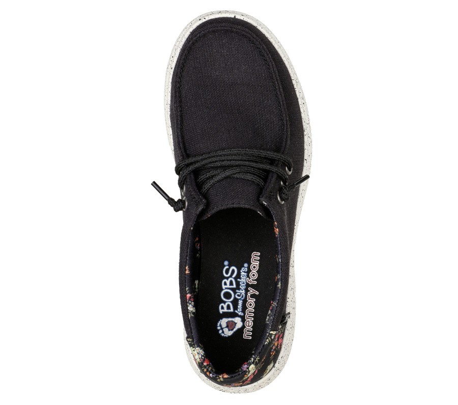 SKECHERS Bobs Skipper - Laurel Oak Black Boat Shoes