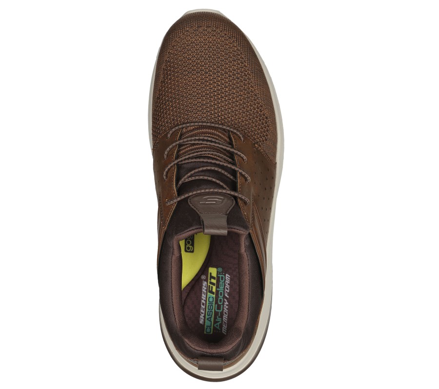 SKECHERS Delson 3.0 - Cicada Brown Slip-Ons