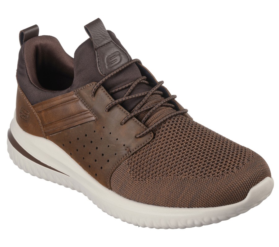 SKECHERS Delson 3.0 - Cicada Brown Slip-Ons