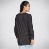 SKECHERS Love Is Oversized Cozy Pullover Shirt Black / Charcoal Tops