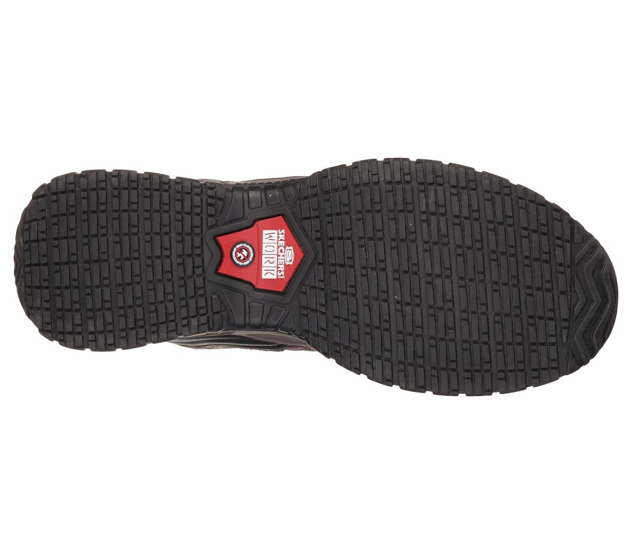 SKECHERS Work Relaxed Fit: Soft Stride - Canopy Comp Toe Brown / Black Work & Safety