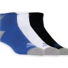 SKECHERS 3 Pack Quarter Crew Athletic Socks Assorted Accessories