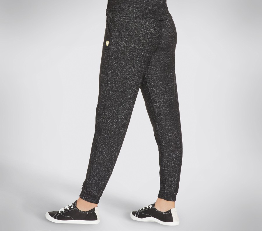 SKECHERS Bobs Apparel Heart Cozy Jogger Black / Charcoal Bottoms