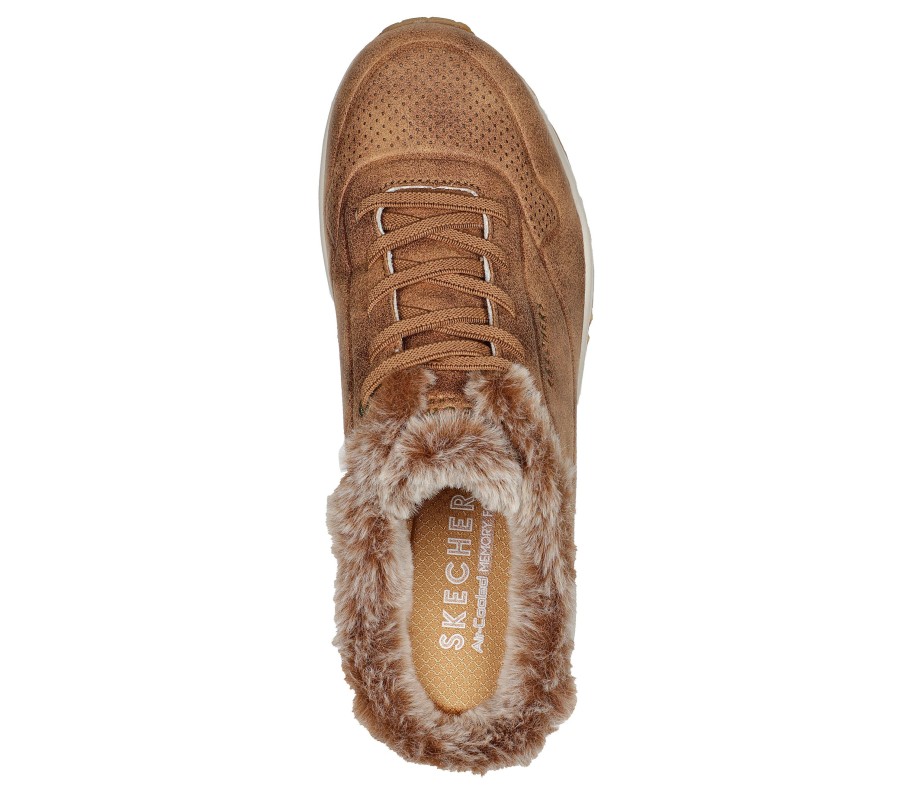 SKECHERS Uno - Cozy Air Chestnut Wedges