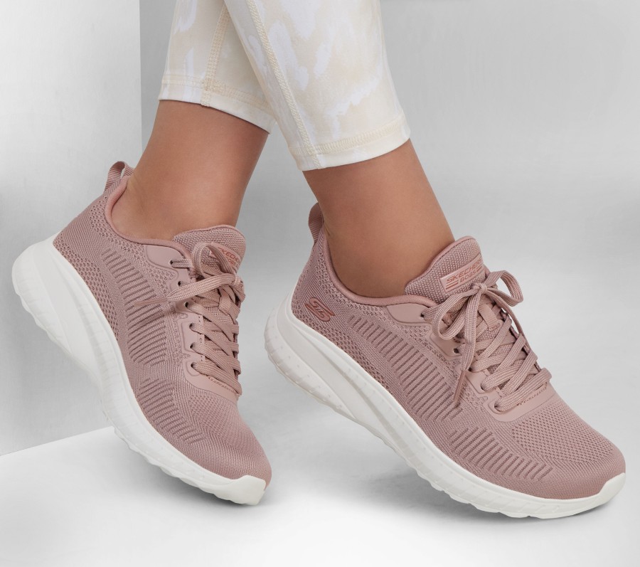 SKECHERS Bobs Sport Squad Chaos - Face Off Blush Pink Lace Up