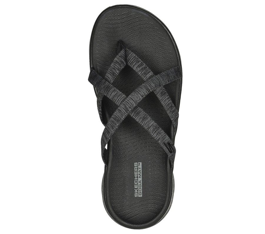 SKECHERS Skechers Go Walk Flex Sandal - Spotlight Black / Gray Sandals