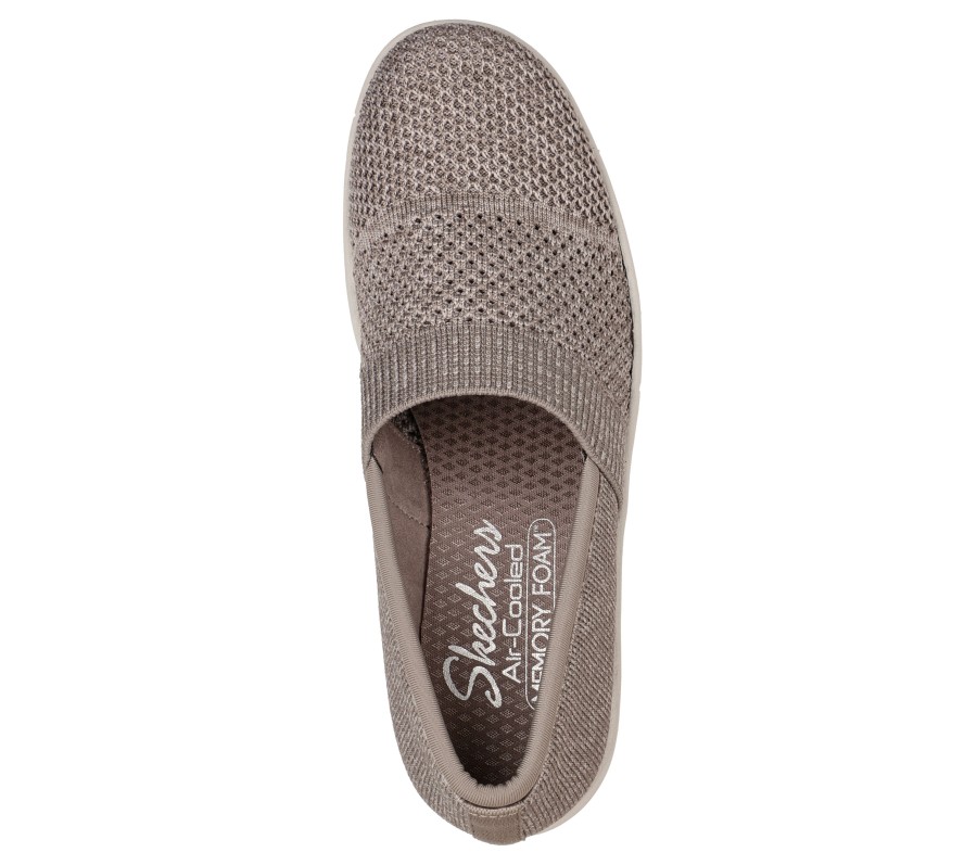 SKECHERS Pier-Lite - Wow Factor Dark Taupe Wedges