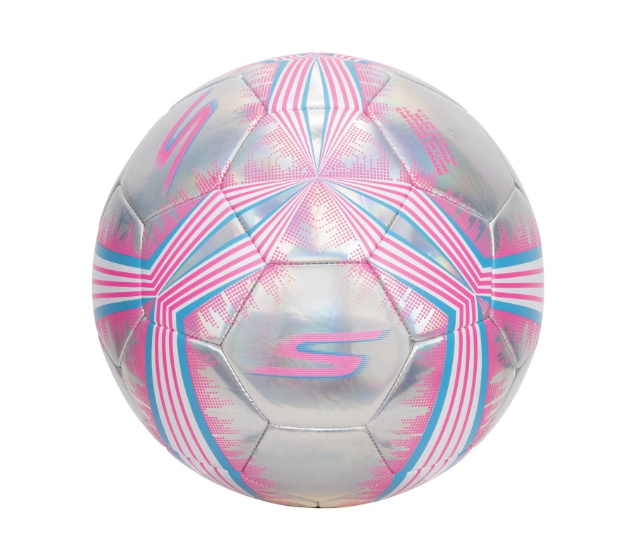 SKECHERS Hex Multi Mini Stripe Size 5 Soccer Ball Silver / Light Pink Accessories