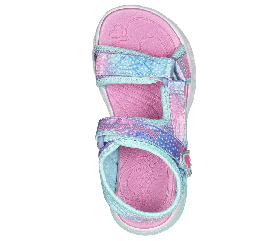 SKECHERS Flutter Hearts Sandal Turquoise / Multi Sandals