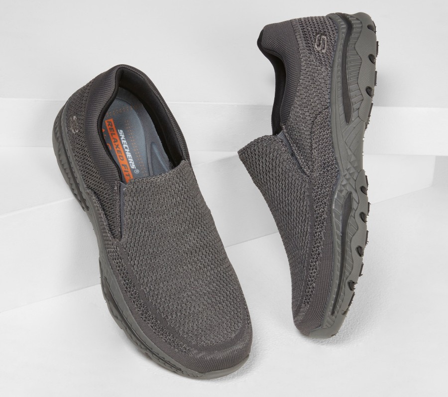 SKECHERS Relaxed Fit: Creston - Barron Gray Slip-Ons