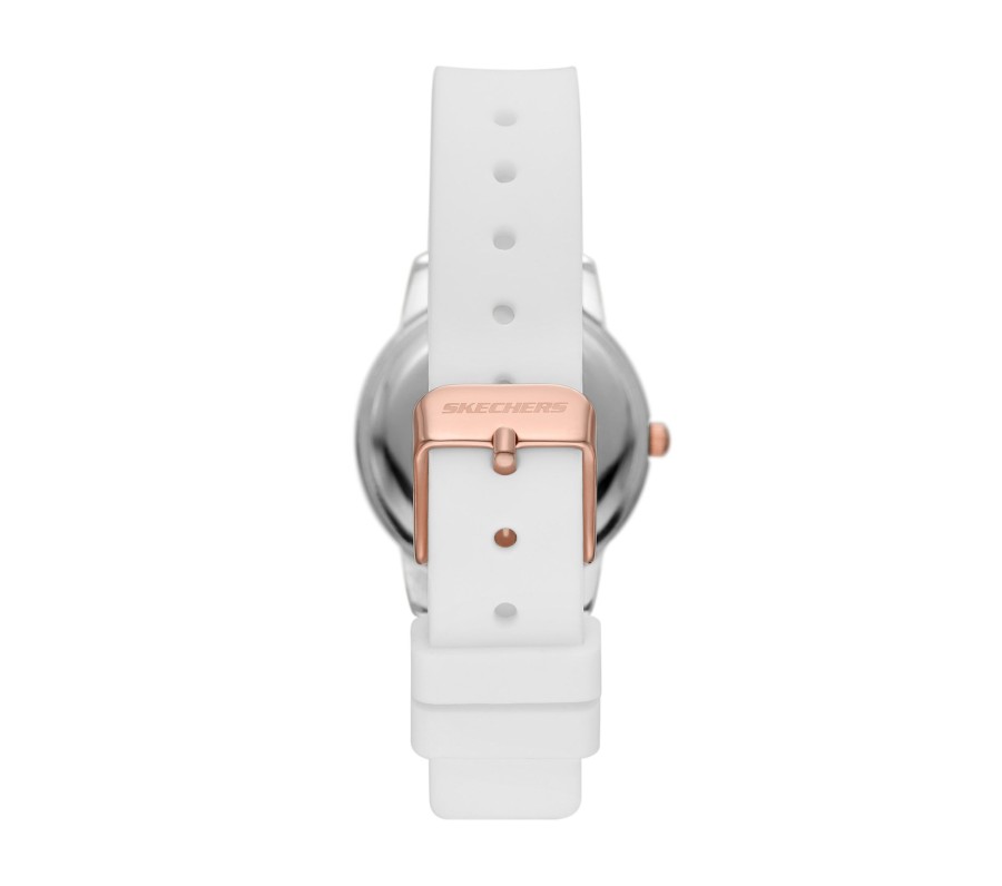 SKECHERS Scalloped Bezelwatch White Accessories