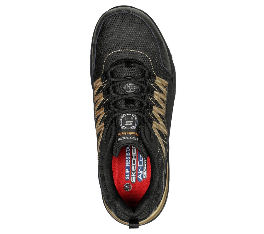 SKECHERS Work: Fannter - Lizal Comp Toe Black / Rose Gold Work & Safety