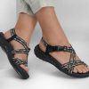 SKECHERS Reggae - Trail Grazer Black Sandals