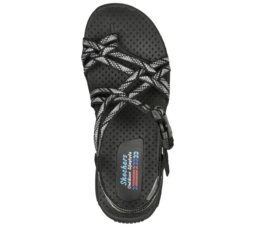 SKECHERS Reggae - Trail Grazer Black Sandals