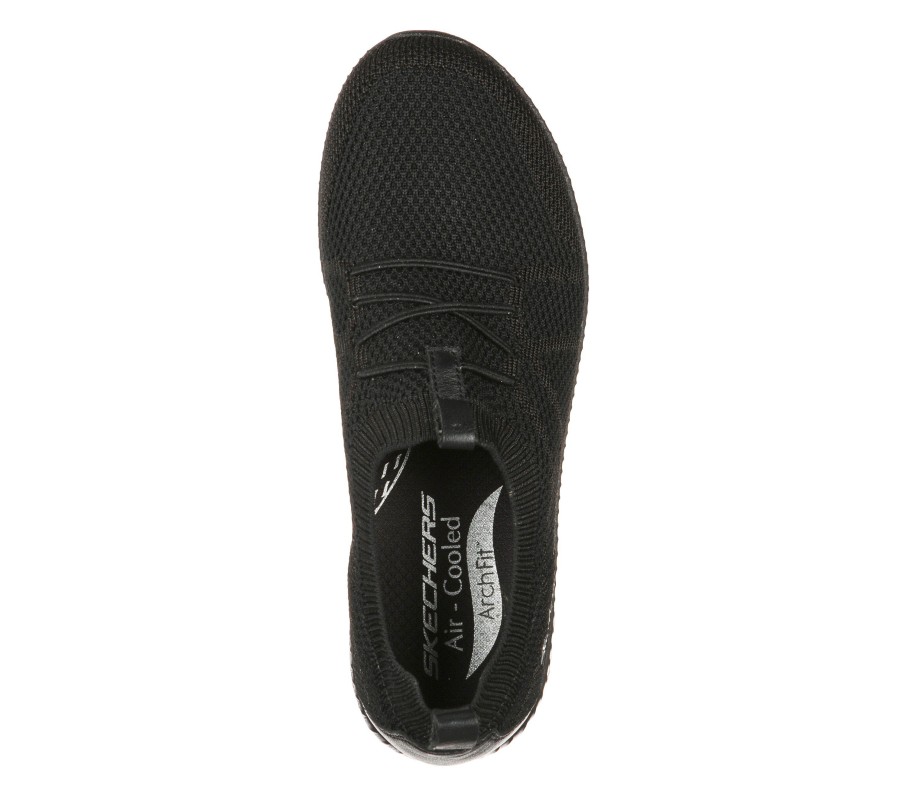 SKECHERS Skechers Arch Fit Flex Black Slip-Ons