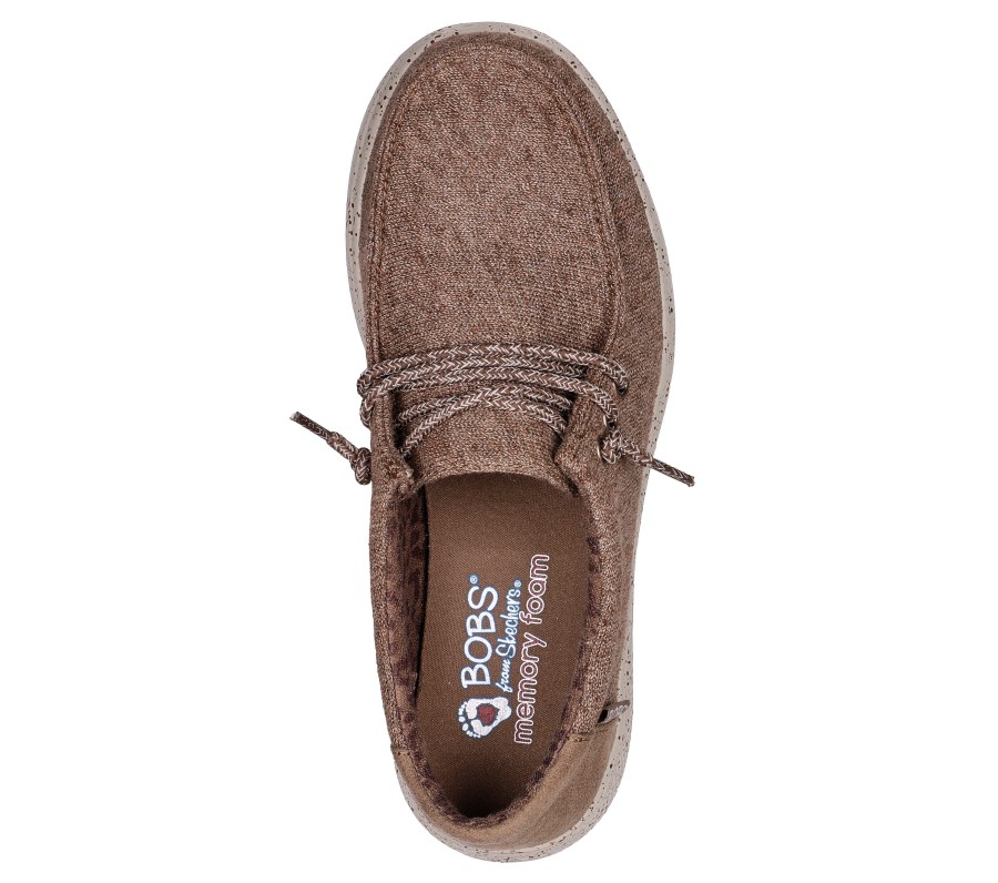 SKECHERS Bobs Skipper - Wishful Willow Brown Boat Shoes