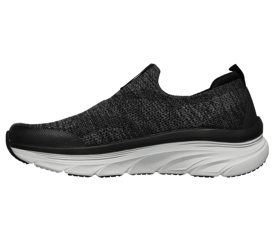 SKECHERS Relaxed Fit: D'Lux Walker - Quick Upgrade Black / White Casual Sneakers