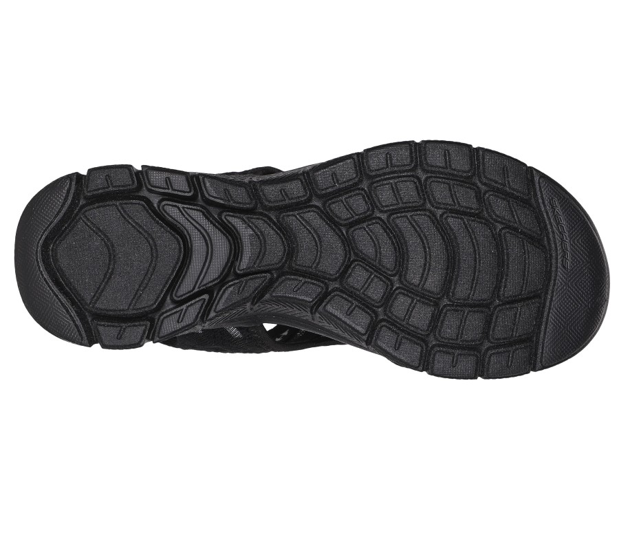 SKECHERS Flex Appeal 4.0 - Boldest! Black Sandals