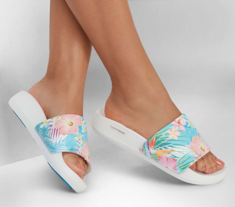 SKECHERS Skechers Hyper Slide - Tropical White / Multi Sandals