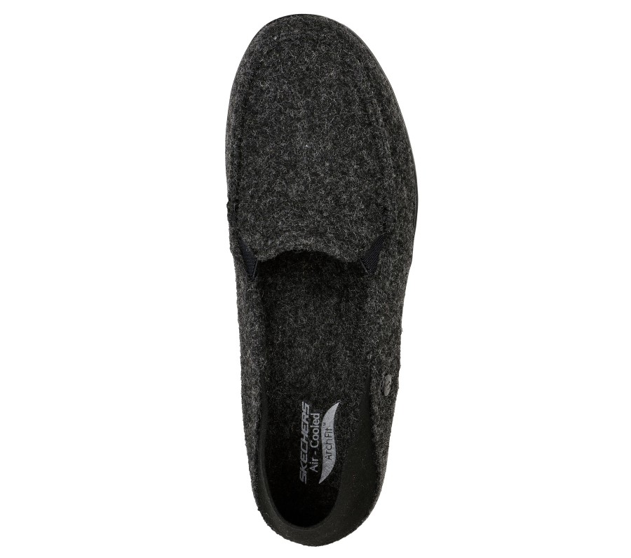 SKECHERS Skechers Arch Fit Lounge - Peaceful Black / Gray Slippers