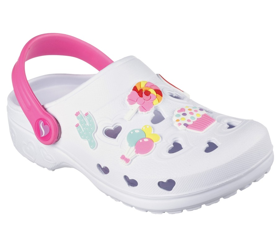 SKECHERS Foamies: Sweetheart - So Charming White Slip-Ons