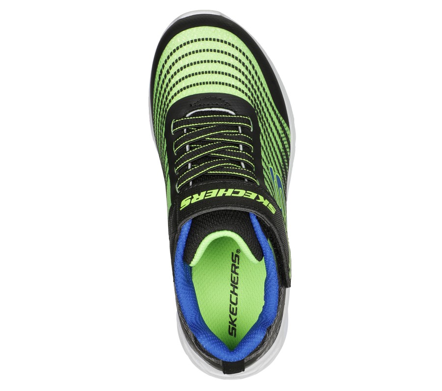 SKECHERS Microspec Max Ii Black / Lime Athletic Sneakers