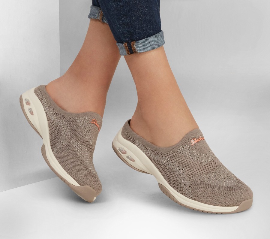 SKECHERS Relaxed Fit: Commute Time - In Knit To Win Taupe Slip-Ons