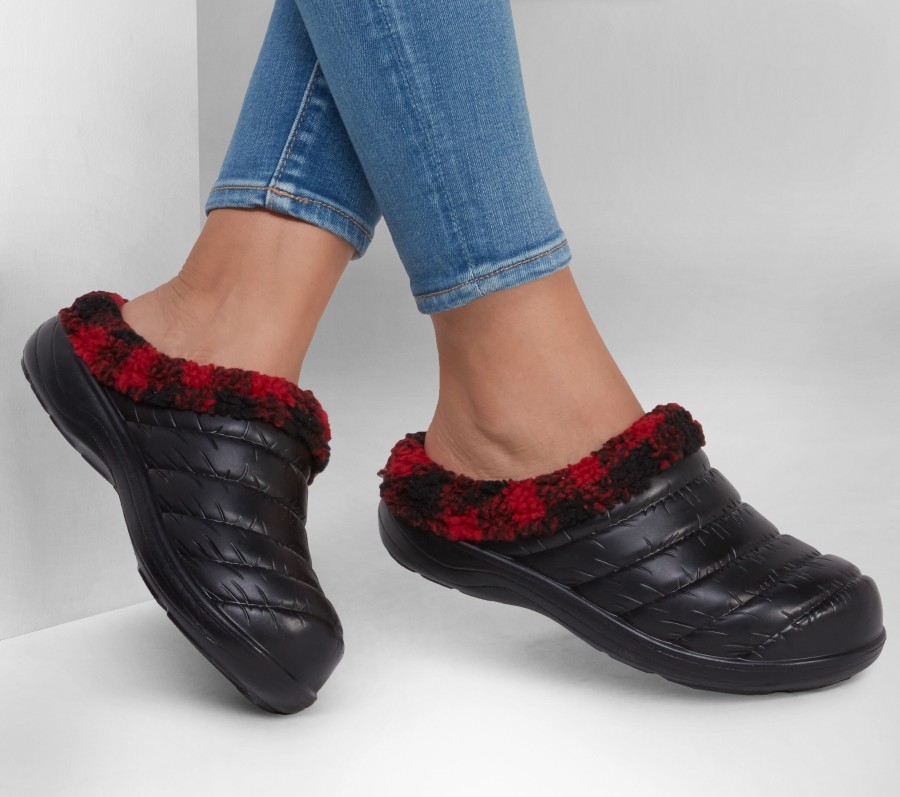 SKECHERS Foamies: Cozy Camper - Upcountry Black Slippers