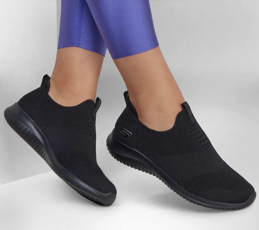 SKECHERS Ultra Flex - First Take Black Slip-Ons