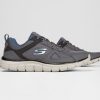 SKECHERS Track Gray / Navy Athletic Sneakers