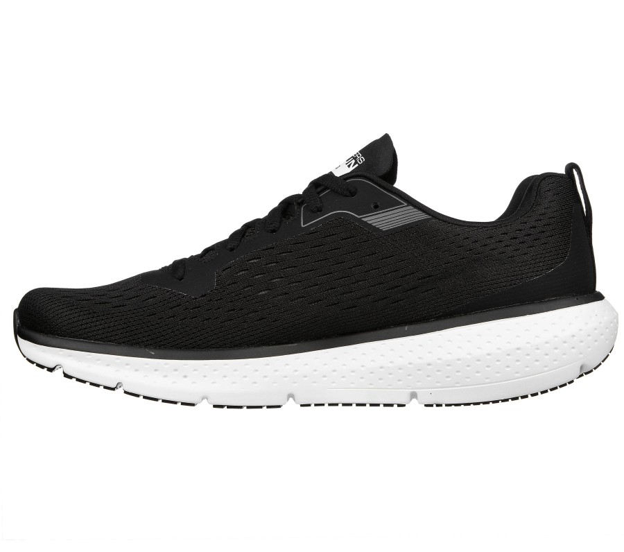 SKECHERS Go Run Pure 3 Black / White Athletic Sneakers