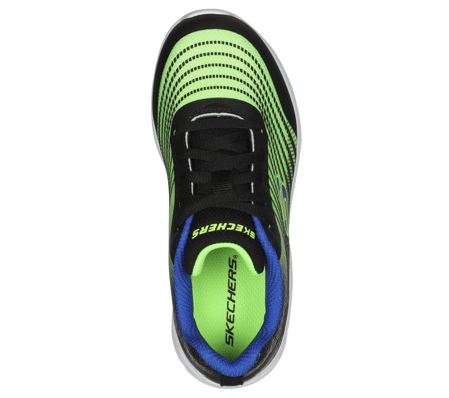 SKECHERS Microspec Max Ii - Zarborg Black / Lime Athletic Sneakers