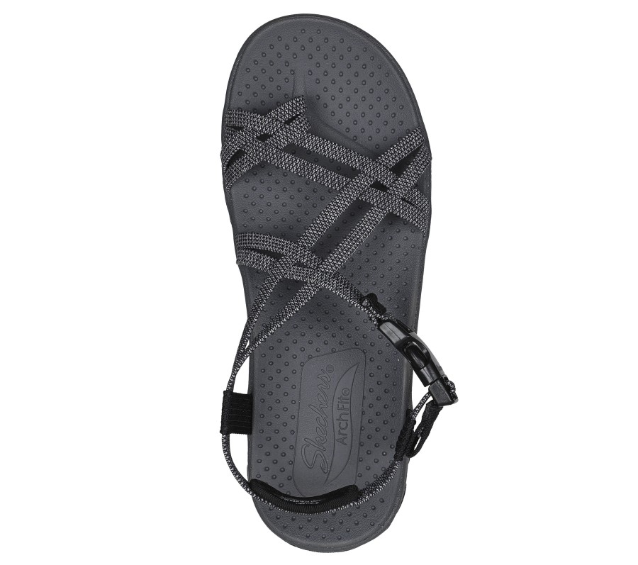 SKECHERS Arch Fit Reggae - Sole-Searcher Black / Gray Sandals