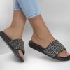 SKECHERS Pop Ups - Everyday Glam Black Sandals