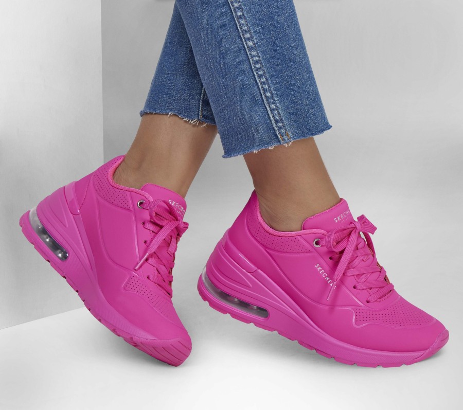 SKECHERS Million Air - Elevat-Air Hot Pink Wedges