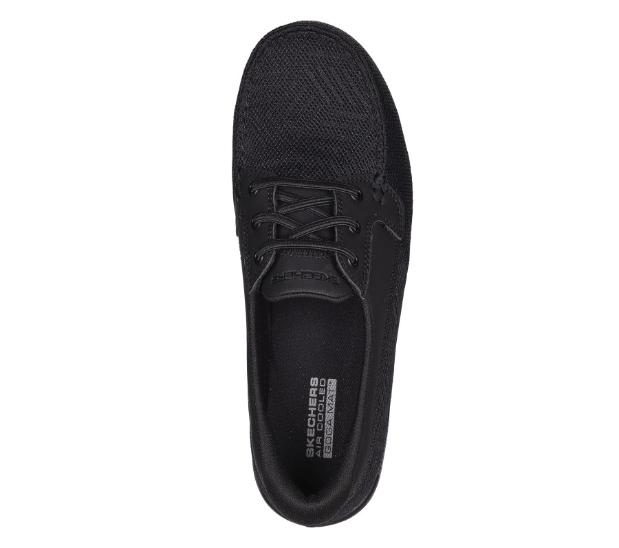 SKECHERS On-The-Go Flex - Oasis Black / White Boat Shoes