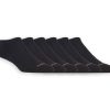 SKECHERS 6 Pack Half Terry Socks Black Accessories